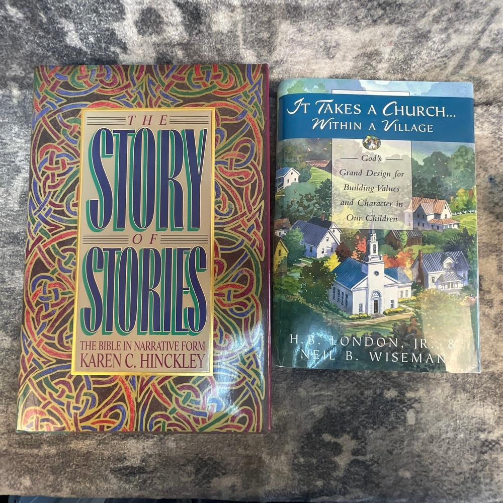 Christian Parenting & Bible Story Book Lot Story of Stories H.B. London 2pk